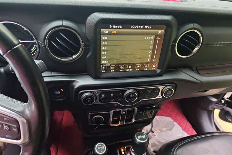 Used Jeep Wrangler New Energy 2021 Four-Door 2.0T 4xe Sahara First Edition Audio And AC Panel
