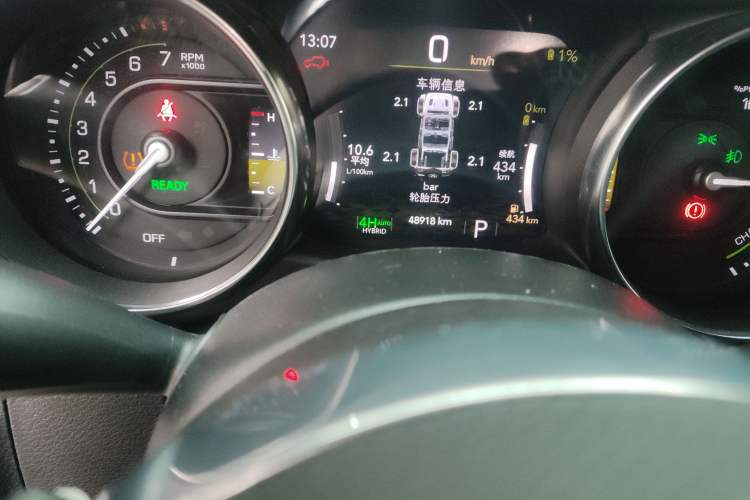 Used Jeep Wrangler New Energy 2021 Four-Door 2.0T 4xe Sahara First Edition Odometer Close Up