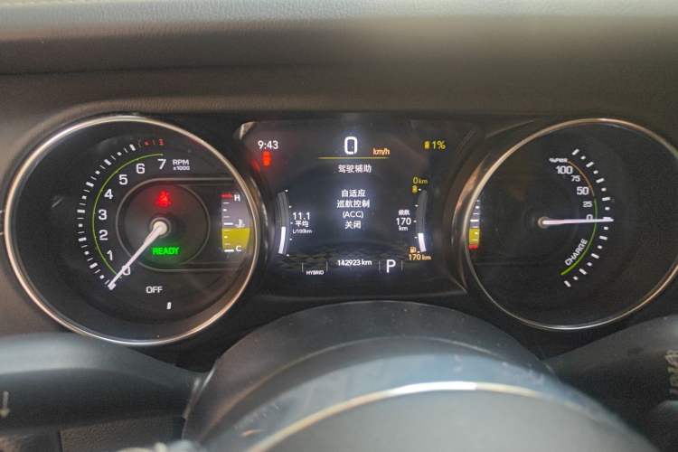 Used Jeep Wrangler New Energy 2021 Four-Door 2.0T 4xe Sahara First Edition Odometer Close Up