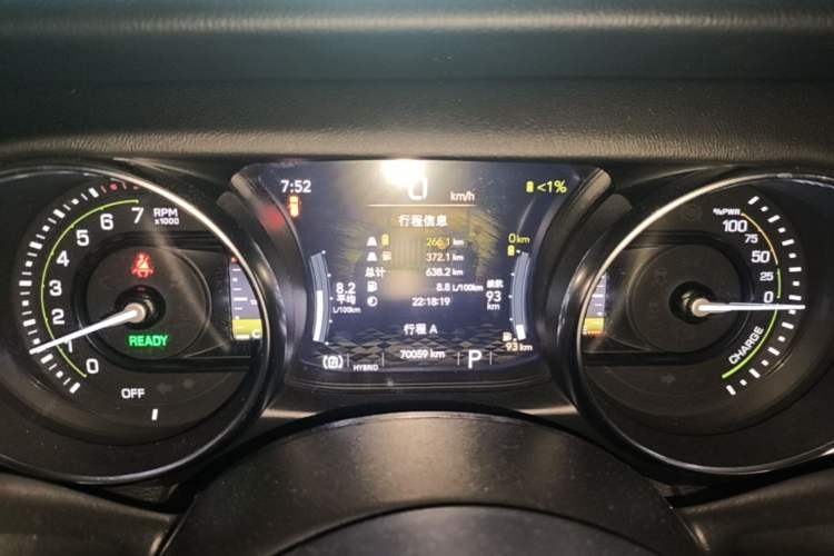 Used Jeep Wrangler New Energy 2021 Four-Door 2.0T 4xe Sahara Instrument Cluster