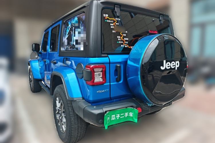 Used Jeep Wrangler New Energy 2021 Four-Door 2.0T 4xe Sahara Rear Left 45 Deg