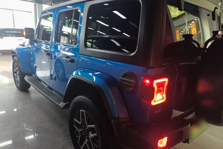 Used Jeep Wrangler New Energy 2021 Four-Door 2.0T 4xe Sahara Rear Left 45 Deg