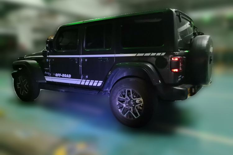 Used Jeep Wrangler New Energy 2021 Four-Door 2.0T 4xe Sahara Rear Left 45 Deg