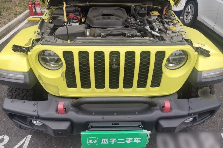 Used Jeep Wrangler New Energy 2022 Four-Door 2.0T 4xe Sahara Fluorescent Yellow Limited Edition Engine Bay