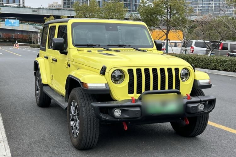 Used Jeep Wrangler New Energy 2022 Four-Door 2.0T 4xe Sahara Fluorescent Yellow Limited Edition Exterior 7