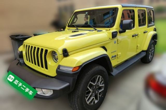 Used Jeep Wrangler New Energy 2022 Four-Door 2.0T 4xe Sahara Fluorescent Yellow Limited Edition