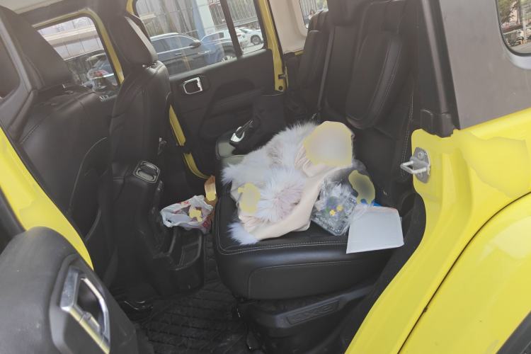 Used Jeep Wrangler New Energy 2022 Four-Door 2.0T 4xe Sahara Fluorescent Yellow Limited Edition Left Rear Seat