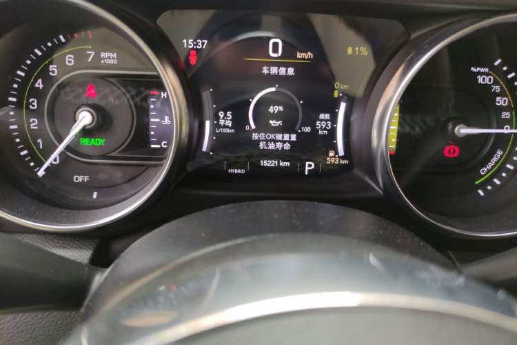 Used Jeep Wrangler New Energy 2022 Four-Door 2.0T 4xe Sahara Fluorescent Yellow Limited Edition Odometer Close Up