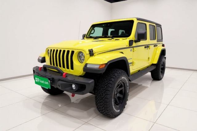 Used Jeep Wrangler New Energy 2022 Four-Door 2.0T 4xe Sahara Fluorescent Yellow Limited Edition