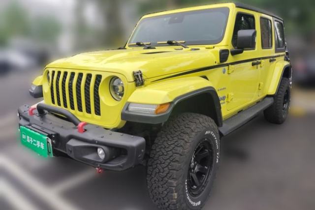 Used Jeep Wrangler New Energy 2022 Four-Door 2.0T 4xe Sahara Fluorescent Yellow Limited Edition