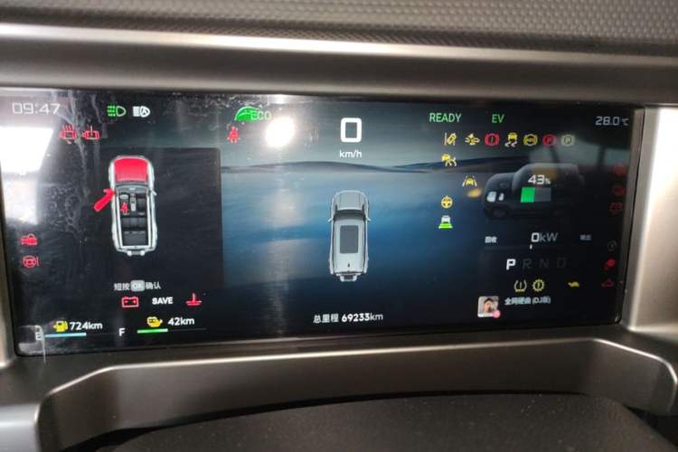 Used JETOUR Shanhai Traveler C-DM 2024 C-DM 129KM Linye Edition Instrument Cluster