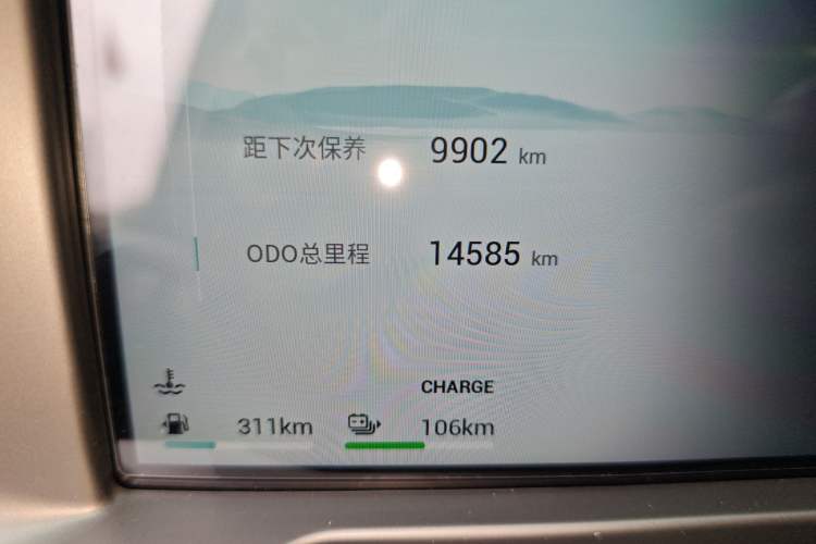 Used JETOUR Shanhai Traveler C-DM 2024 C-DM 208KM Mountain & Wilderness Edition Odometer Close Up