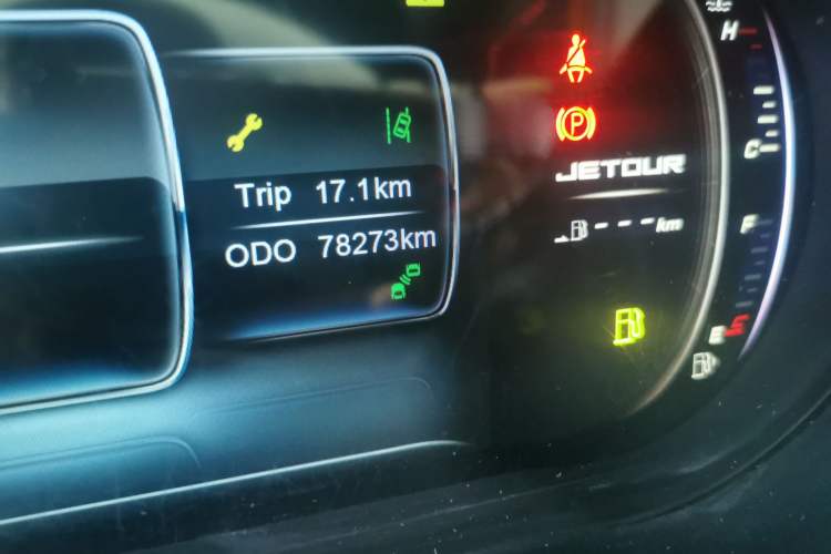 Used JETOUR X70 2018 1.5T Manual Enjoyment Edition Odometer Close Up