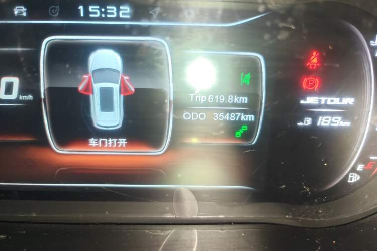 Used JETOUR X70 2018 1.5T Manual Enjoyment Edition Odometer Close Up