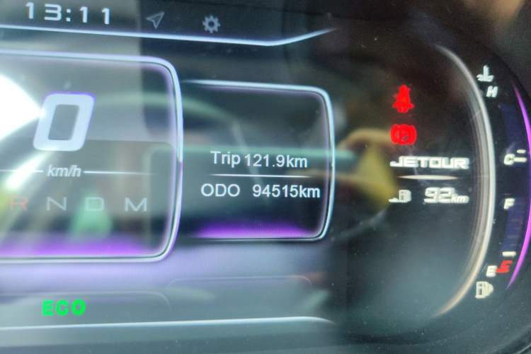 Used JETOUR X70 2020 1.5T DCT Comfort Edition 6 Seats Odometer Close Up