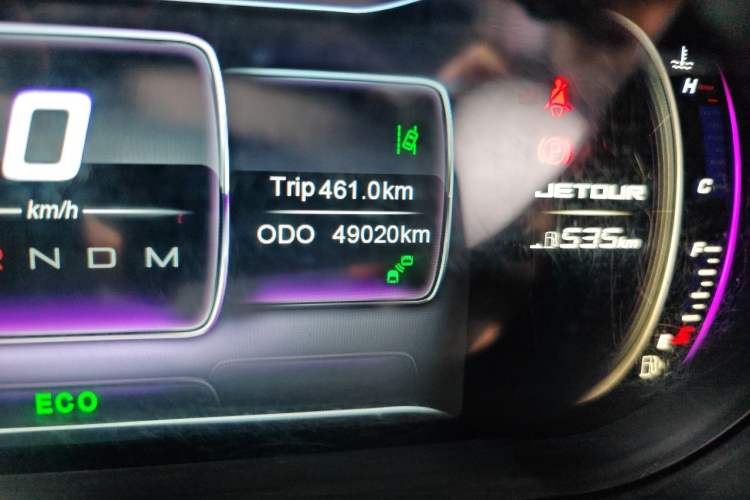 Used JETOUR X70 2020 1.5T DCT YueXing Edition 5 Seats Odometer Close Up