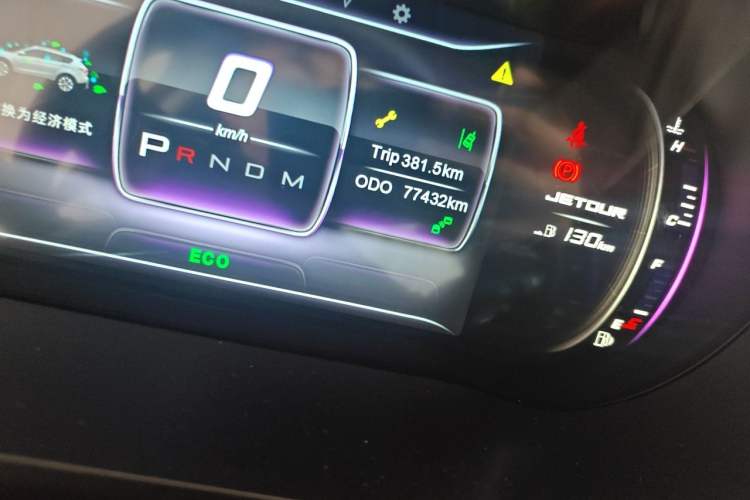 Used JETOUR X70 2020 1.5T DCT YueXing Edition 5 Seats Odometer Close Up