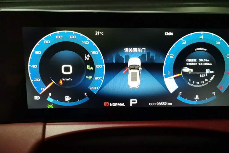 Used JETOUR X70 2021 Zhuge 1.6T DCT Kongming 7-Seater Instrument Cluster