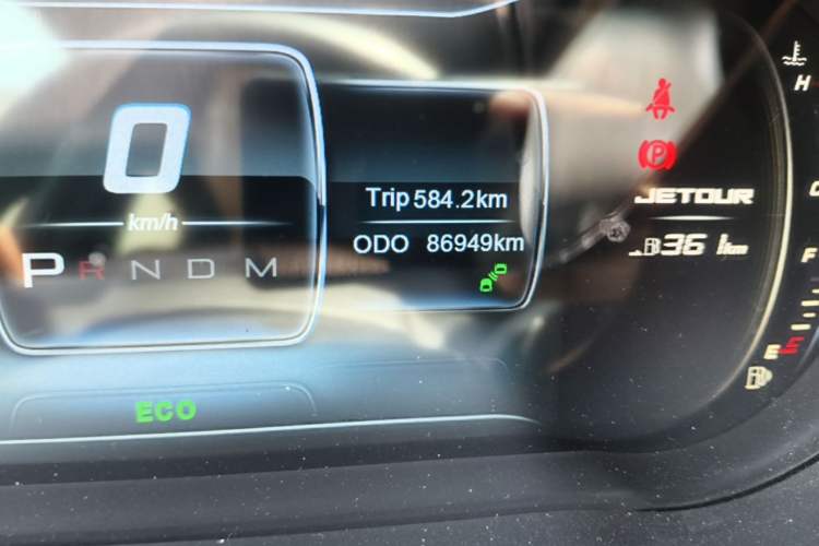 Used JETOUR X70 Coupe 2020 1.6T DCT Cool 5-Seater Odometer Close Up