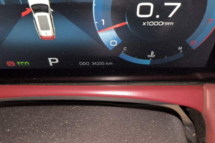 Used JETOUR X70 PLUS 2023 1.5T DCT Ziqiang PRO 5-Seater Odometer Close Up