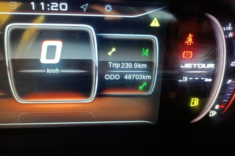 Used JETOUR X70S 2019 1.5T Manual Explore Edition China V Standard Odometer Close Up