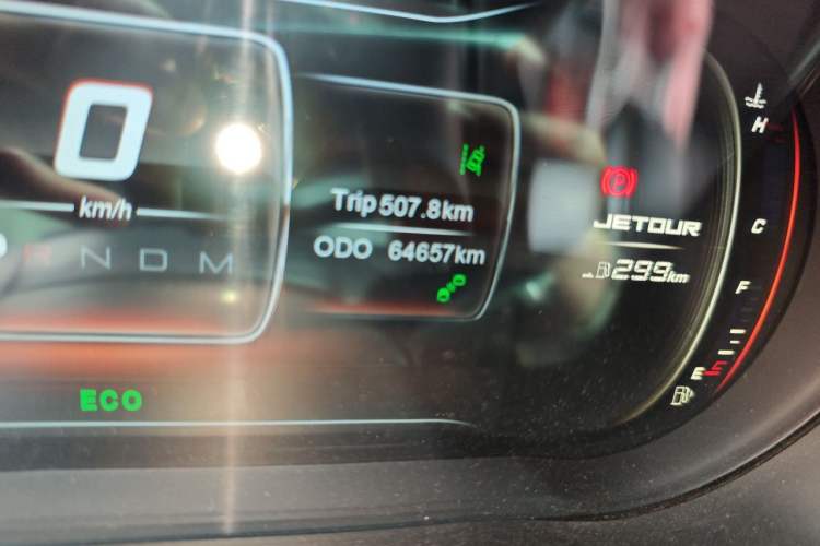 Used JETOUR X70S 2019 1.5T DCT Zongtu Edition 5 Seats Odometer Close Up