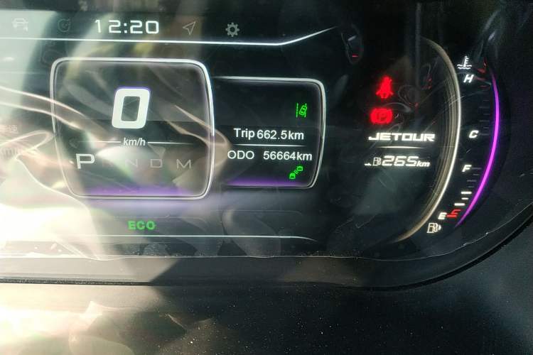 Used JETOUR X70S 2019 1.5T DCT Explore Edition 5 Seats Odometer Close Up