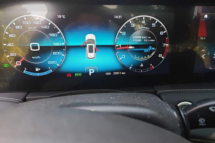 Used JETOUR X90 2021 1.6T DCT Shadow Edition 5 Seats Odometer Close Up