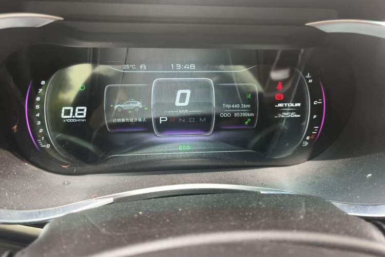 Used JETOUR X90 2019 1.5T Automatic Smart Enjoyment Model 5 Seats China V Emission Standard Odometer Close Up