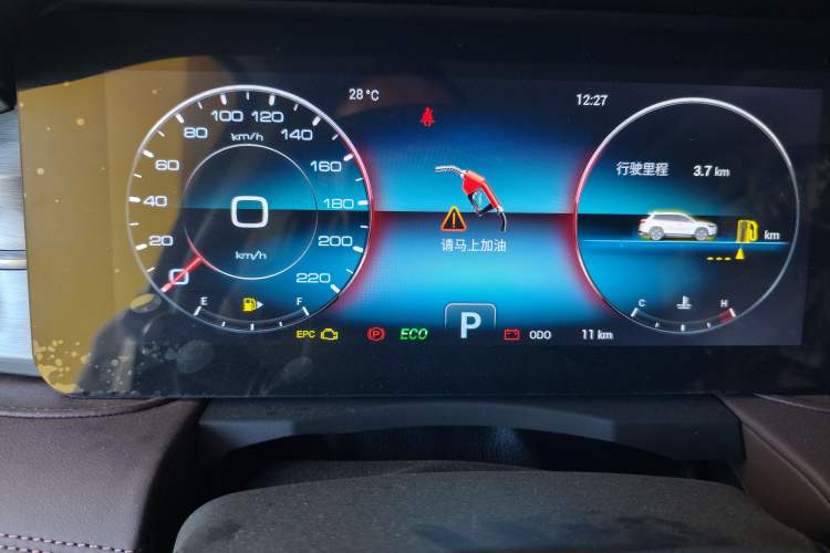 Used JETOUR X90 2024 1.6T DCT Qilin Edition 7-Seater Odometer Close Up