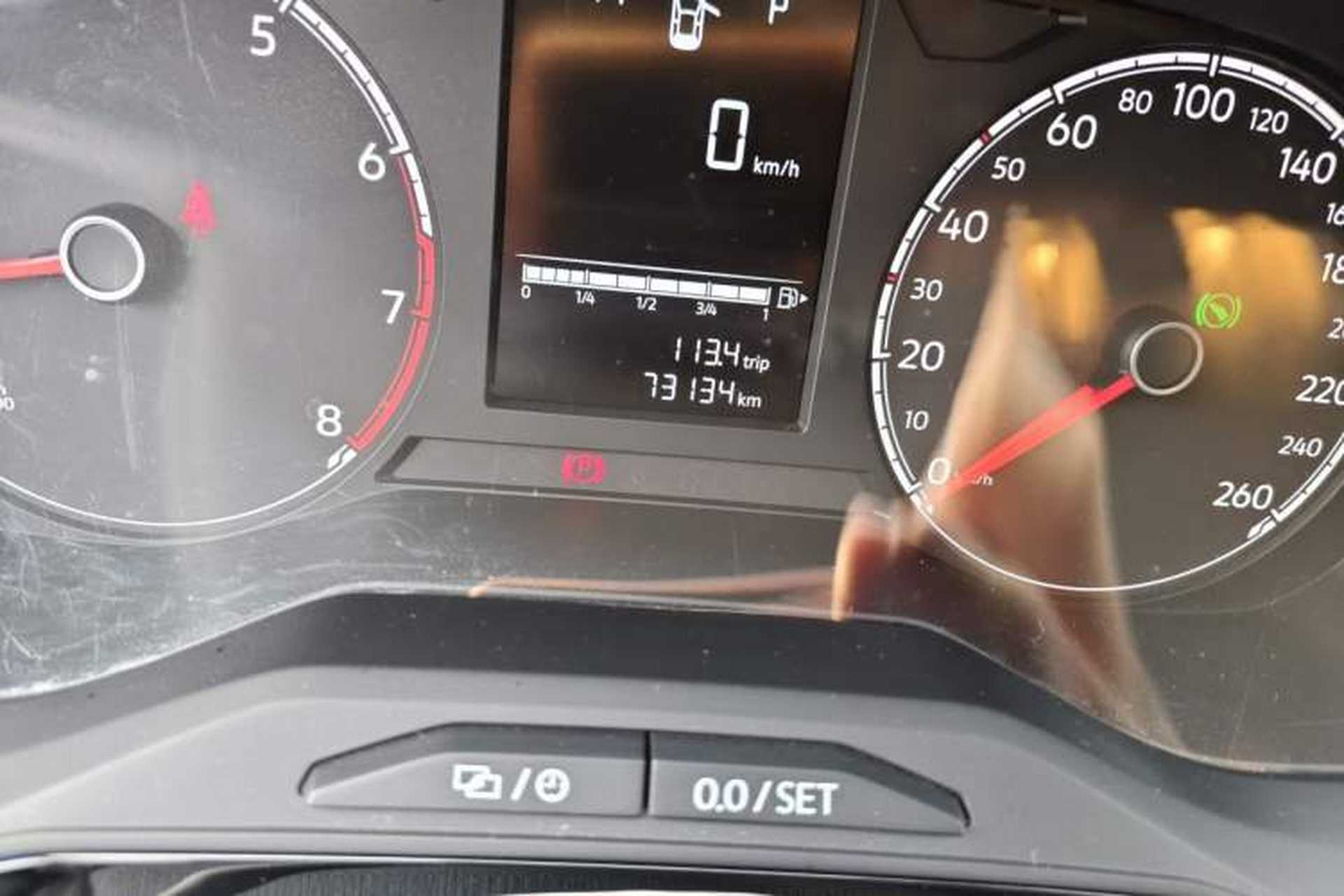Used Jetta VS5 2019 280TSI Automatic Trend Model Odometer Close Up