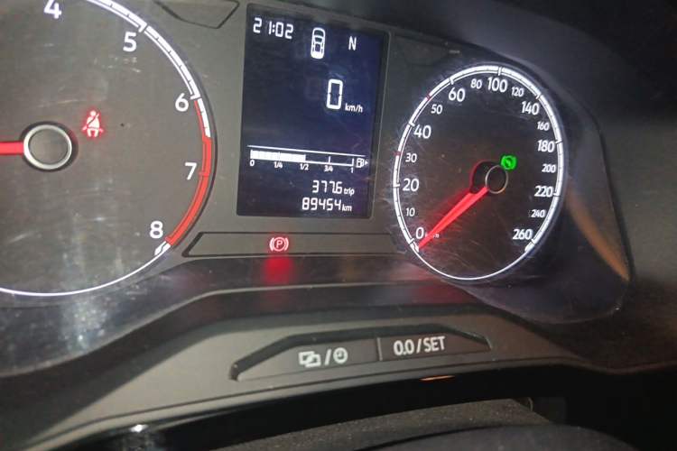 Used Jetta VS5 2019 280TSI Automatic Enjoyment Model Odometer Close Up