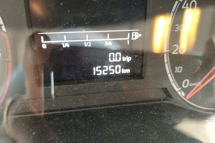 Used Jetta VS5 2021 280TSI Manual Enjoyment Model Odometer Close Up