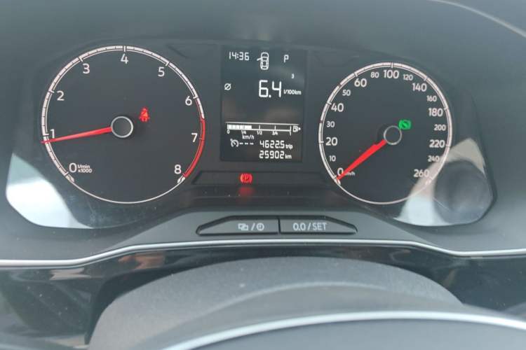 Used Jetta VS5 2021 280TSI Automatic Enjoyment Model Odometer Close Up