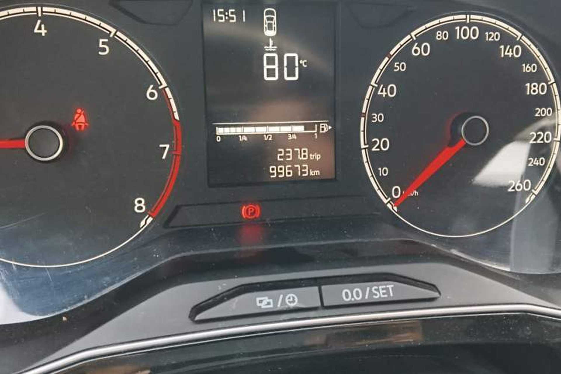 Used Jetta VS5 2021 280TSI Manual Entry-Level Trim Odometer Close Up