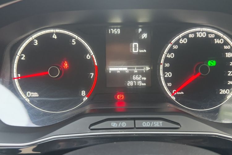 Used Jetta VS5 2021 280TSI Automatic Enjoyment Model Odometer Close Up