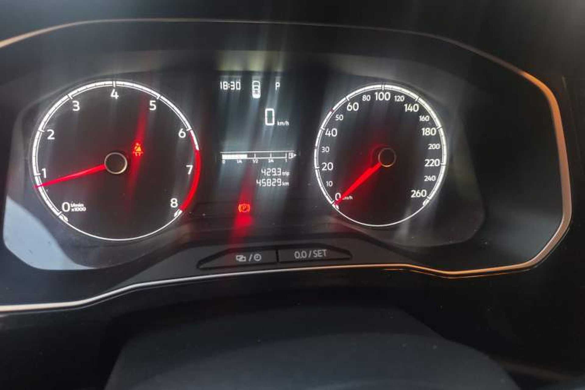 Used Jetta VS5 2021 280TSI Automatic Enjoyment Model Odometer Close Up