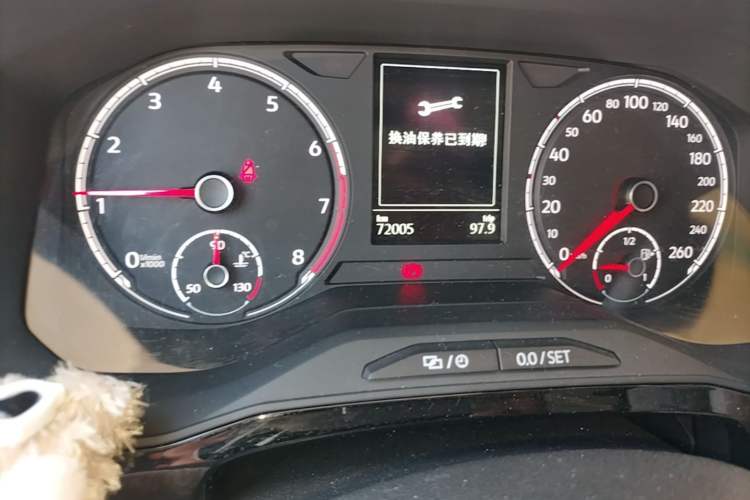 Used Jetta VS7 2020 1.4T Automatic Enjoyment Model Odometer Close Up