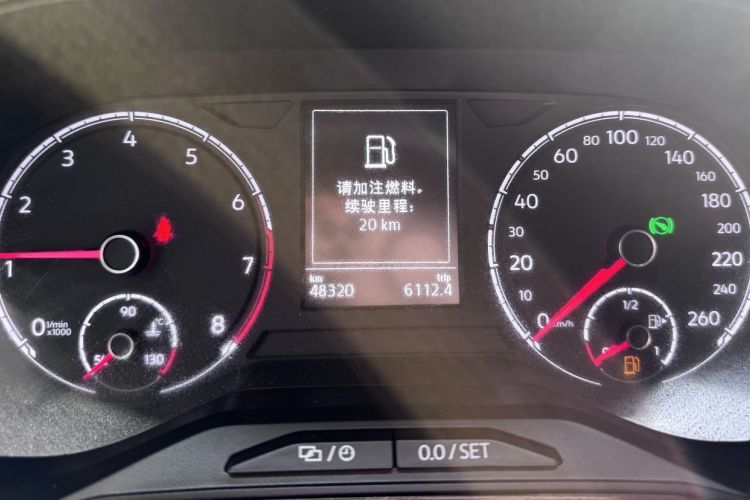 Used Jetta VS7 2020 1.4T Automatic Enjoyment Model Odometer Close Up