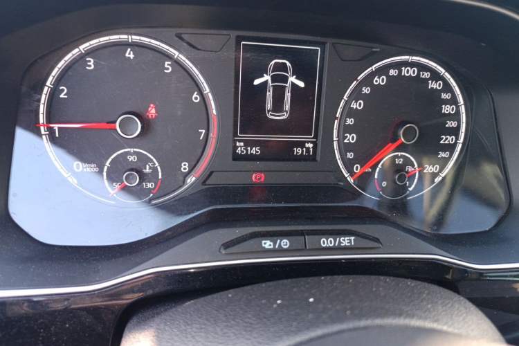 Used Jetta VS7 2021 Black Edition 1.4T Automatic Enjoyment Model Odometer Close Up