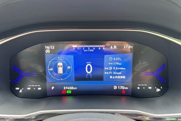 Used Jetta VS7 2022 280TSI Automatic High-Gloss Enjoyment Edition Odometer Close Up
