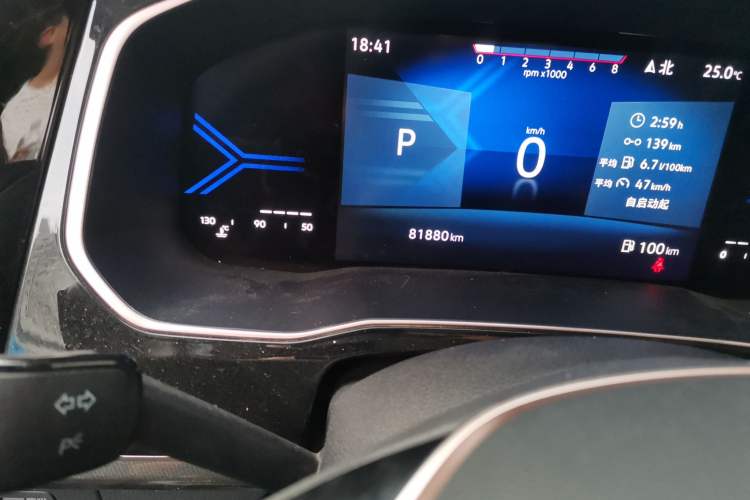 Used Jetta VS7 2022 280TSI Automatic Enjoyment Edition Odometer Close Up