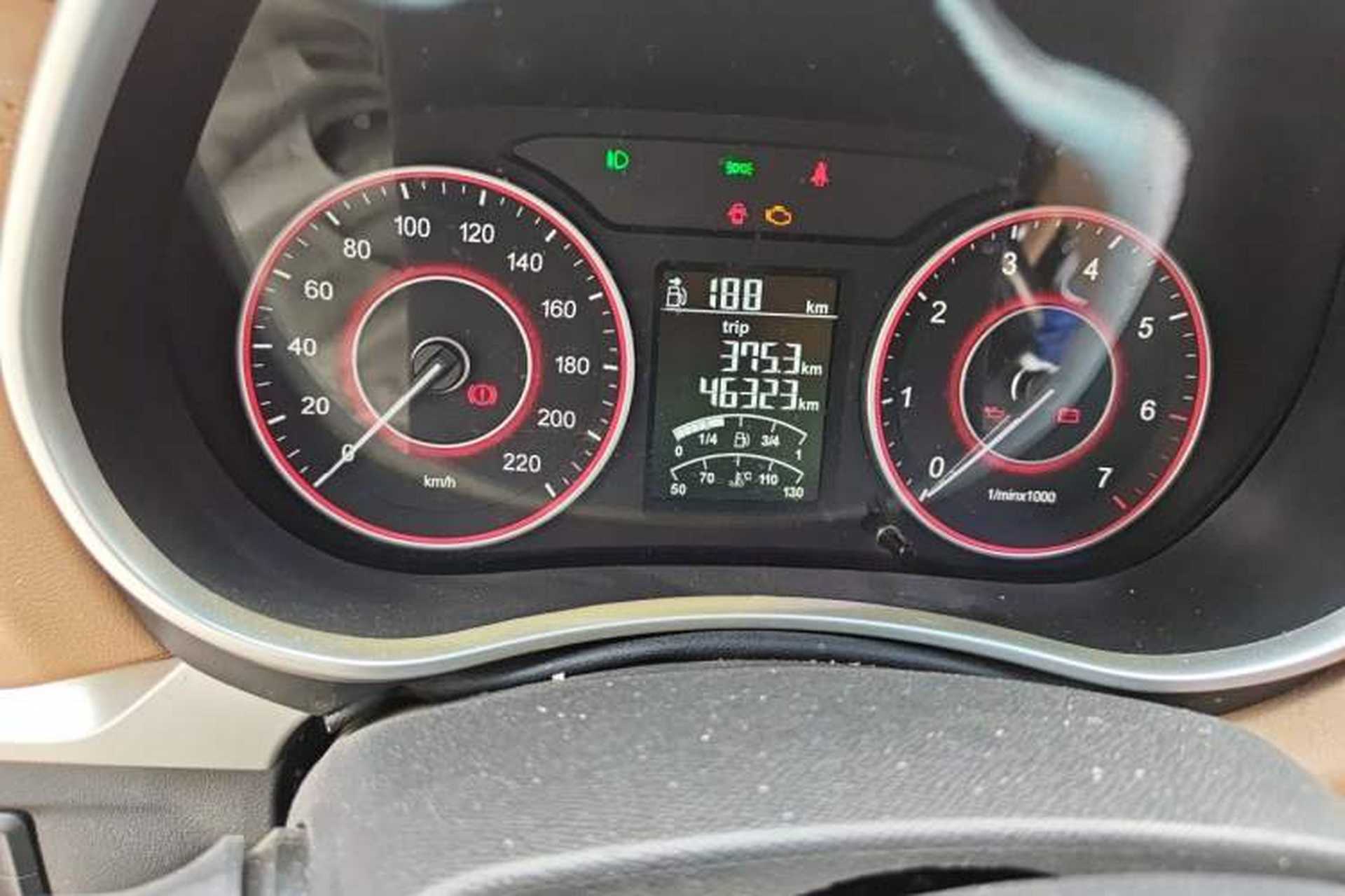 Used Jinbei F50 2017 1.6L Manual Comfort Model Odometer Close Up