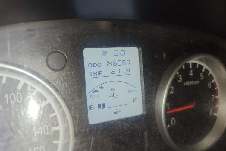 Used Jinbei Hiace X30 2020 1.5L Super-Comfortable Version China VI Standard SWC15M Odometer Close Up