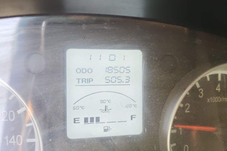 Used Jinbei Hiace X30 2023 1.5L Super-Enjoyment Van 2/5 Seats Non-Air-Conditioned Version SWC15M Odometer Close Up