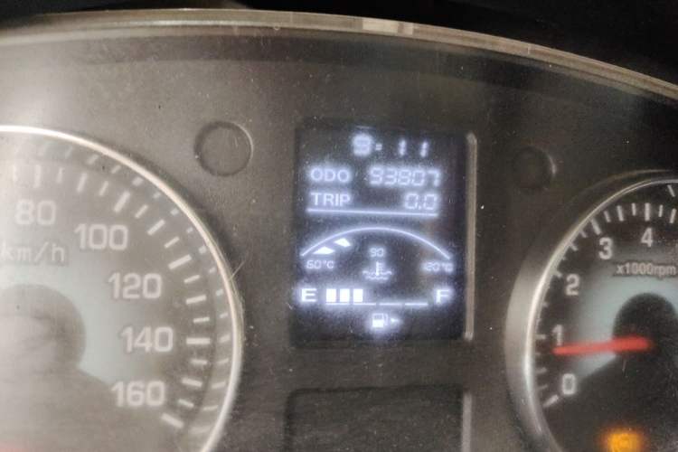 Used Jinbei New Hiace X30L 2018 1.5L Box Truck Wealth Edition DLCG14 Odometer Close Up