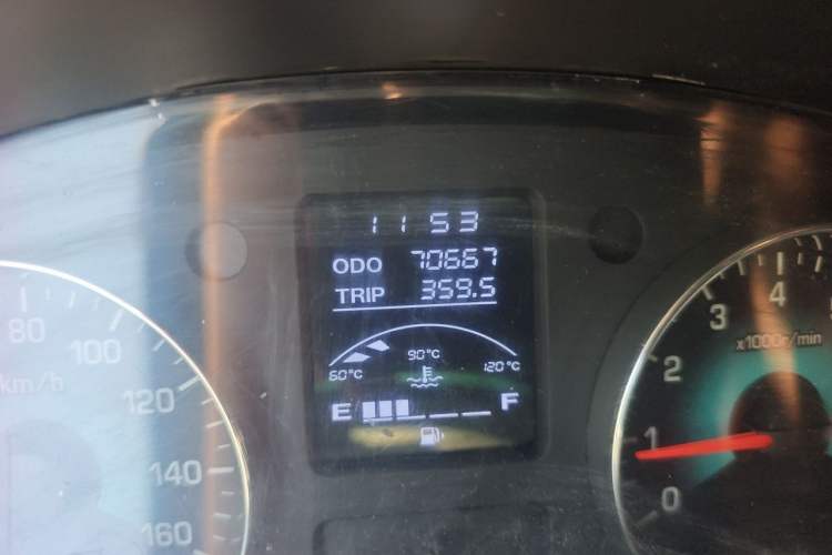 Used Jinbei New Hiace X30L 2018 1.5L Box Truck Wealth Edition DLCG14 Odometer Close Up