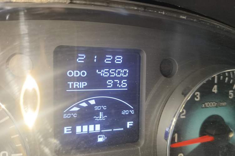 Used Jinbei New Hiace X30L 2019 1.5L Cargo Van Wealth Edition China VI SWC15M Odometer Close Up