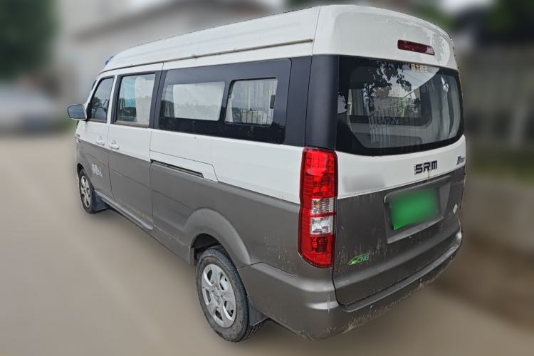 Used Jinbei New Hiace X30L CNG 2023 100L CNG Wealth Edition Bus 6/7-Seater Central Air-Conditioned Model SWCC15M Rear Left 45 Deg