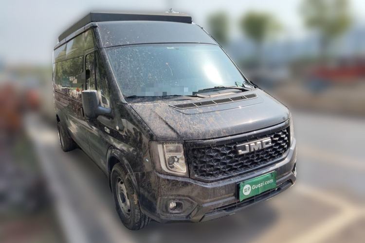Used JMC Fushun 2023 2.0T Automatic Diesel Long-Wheelbase Mid-Roof Business Van with Rear Dual Tires 6–9 Seats Front Right 45 Deg